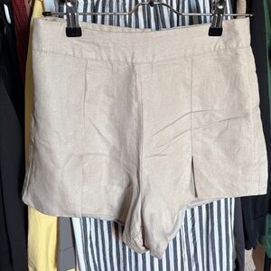 Goldie High Waist Cream Shorts